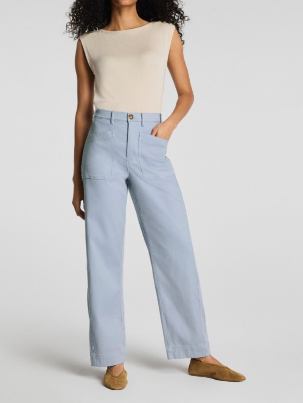 Spanx SuperSmooth Stretch Twill Utility Barrel Leg Pant